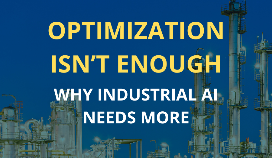 Industrial AI optimization architecture showing execution without contextual reasoning